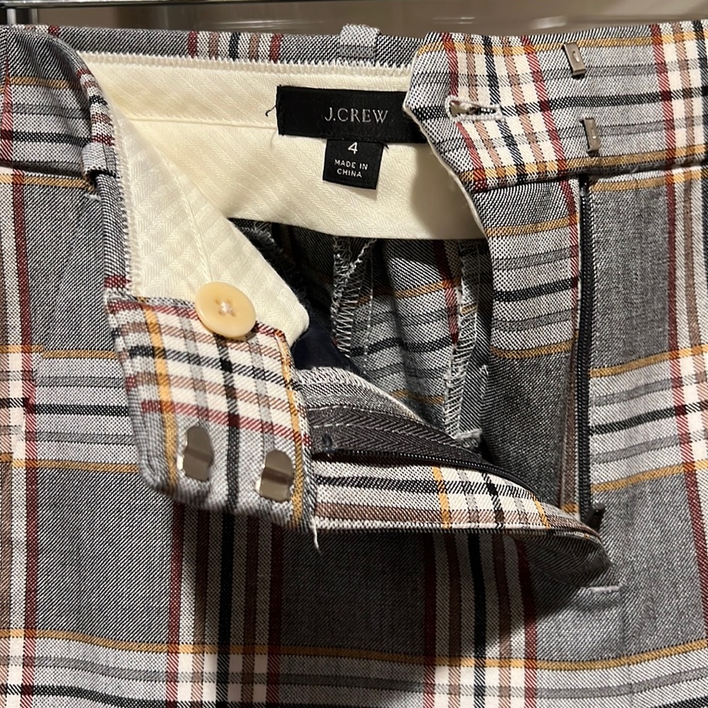 JCrew Peyton Pant Plaid size 4 EUC